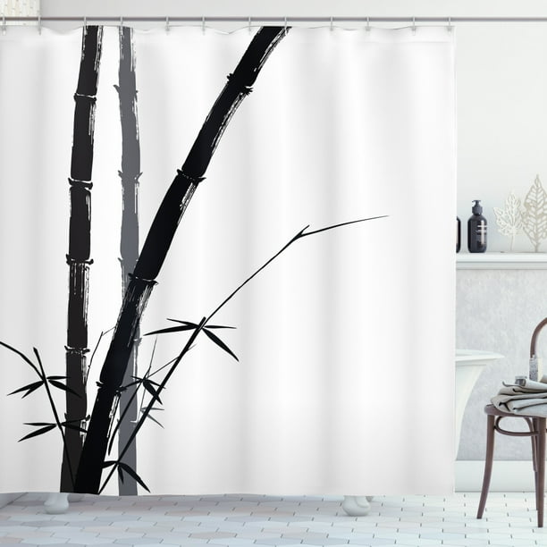 Popular Bath Asian Bamboo Fabric Shower Curtain 70"x72" NEW Popular Bath Asian Bamboo Fabric Shower Curtain 70"x72" NEW